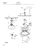 MOTOR & PUMP Diagram and Parts List for PLDB998CC0  Frigidaire Dishwasher