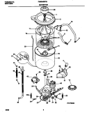 MOTOR / TUB Diagram and Parts List for FWX645RFS1  Frigidaire Washer