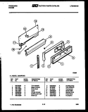 CONTROL PANEL Diagram and Parts List for G32BPCW2  Frigidaire Range