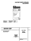 COVER Diagram and Parts List for GDG436REW1  Gibson Dryer