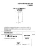COVER Diagram and Parts List for FFU12C2CW1  Frigidaire Freezer