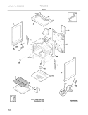 BODY Diagram and Parts List for TGF303BWG  Tappan Range