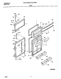 DOOR Diagram and Parts List for FRT21PRGW0  Frigidaire Refrigerator
