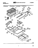 SHELVES Diagram and Parts List for 95-2187-00-4  Tappan Refrigerator
