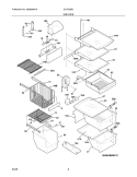 SHELVES Diagram and Parts List for GLHS38EJPB0  Frigidaire Refrigerator