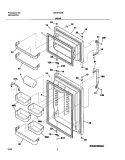 DOORS Diagram and Parts List for GS18HTZBW4  Frigidaire Refrigerator