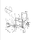 INNER PANEL & COMPONENTS Diagram and Parts List for SU500DXR5  Frigidaire Dishwasher