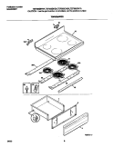 TOP / DRAWER Diagram and Parts List for TEF365BHDA  Tappan Range