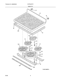 MAINTOP Diagram and Parts List for CGEF304DKF1  Frigidaire Range