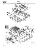 TOP / DRAWER Diagram and Parts List for TGF334BCDB  Tappan Range