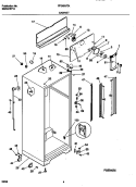 CABINET PARTS Diagram and Parts List for FPGS18TAL0  Frigidaire Refrigerator