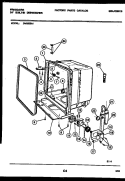 TUB AND FRAME PARTS Diagram and Parts List for DW5200A1  Frigidaire Dishwasher
