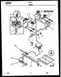 BURNER PARTS Diagram and Parts List for 30-3053-00-01  Tappan Range