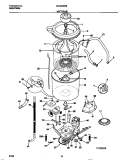 MOTOR / TUB Diagram and Parts List for MLXG62RBD3  Frigidaire Washer Dryer Combo