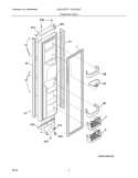 FREEZER DOOR Diagram and Parts List for GHSC39ETEW3  Frigidaire Refrigerator