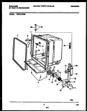 TUB AND FRAME PARTS Diagram and Parts List for FDB212RBM0  Frigidaire Dishwasher