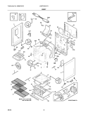BODY Diagram and Parts List for LGGF3044LFA  Frigidaire Range