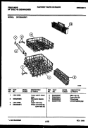 RACKS AND TRAYS Diagram and Parts List for DW7600AWW1  Frigidaire Dishwasher
