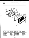 DOOR PARTS Diagram and Parts List for 30-2542-00-01  Tappan Range