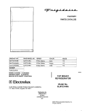 COVER Diagram and Parts List for GLRT214RAQ0  Frigidaire Refrigerator
