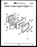 DOOR PARTS Diagram and Parts List for REG438QMA4  Frigidaire Range