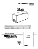 COVER Diagram and Parts List for GFC15D4GW1  Gibson Freezer