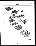 SHELVES AND SUPPORTS Diagram and Parts List for PRT154MCD2  Frigidaire Refrigerator