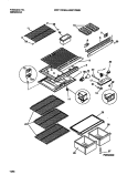SHELVES, CONTROLS, DIVIDER, MULLION Diagram and Parts List for WRT17DZBW2  Frigidaire Refrigerator