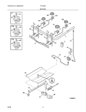 BURNER Diagram and Parts List for FGF328GBH  Frigidaire Range