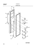 FREEZER DOOR Diagram and Parts List for PLHS237ZCB1  Frigidaire Refrigerator
