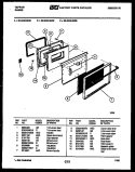 DOOR PARTS Diagram and Parts List for 30-3349-23-01  Tappan Range