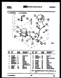 COMPRESSOR AND ELECTRICAL PARTS Diagram and Parts List for FV10M2WSFG  Gibson Freezer