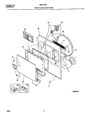 FRONT PANEL / LINT FILTER Diagram and Parts List for MDE116REW1  Frigidaire Dryer