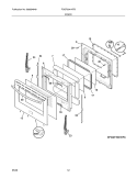 DOOR Diagram and Parts List for FGGF3041KFB  Frigidaire Range
