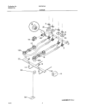 BURNER Diagram and Parts List for FGC26C3AWA  Frigidaire Cooktop