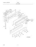 BACKGUARD Diagram and Parts List for TGF605EW1  Tappan Wall Oven