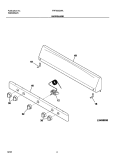 BACKGUARD Diagram and Parts List for FPF303CWA  Frigidaire Range
