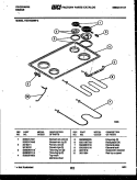 COOKTOP AND BROILER PARTS Diagram and Parts List for REG433MNW2  Frigidaire Range