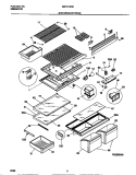 SHELVES / CONTROLS Diagram and Parts List for WRT21NRCW2  Frigidaire Refrigerator