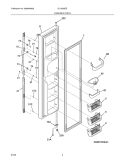 FREEZER DOOR Diagram and Parts List for GLHS69EEPB5  Frigidaire Refrigerator