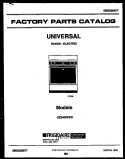 COVER Diagram and Parts List for CE240SP2W0  Frigidaire Cooktop
