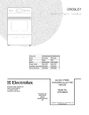COVER Diagram and Parts List for CRE3880GWWD  Crosley Range