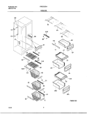 SHELVES Diagram and Parts List for FRS22ZGHD6  Frigidaire Refrigerator