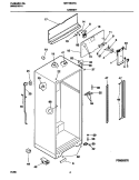 CABINET Diagram and Parts List for MRT18GRGW1  Frigidaire Refrigerator