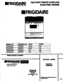 COVER Diagram and Parts List for FES300WCDA  Frigidaire Range
