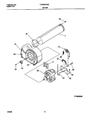 MOTOR Diagram and Parts List for FDG646RHS0  Frigidaire Dryer