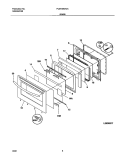 DOOR Diagram and Parts List for PLEF398ACA  Frigidaire Range