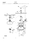MOTOR & PUMP Diagram and Parts List for FDBL960BS0  Frigidaire Dishwasher