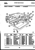 COOKTOP PARTS Diagram and Parts List for 14-2639-00-0A  Tappan Cooktop
