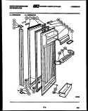 CABINET PARTS Diagram and Parts List for RT140LLD0  Frigidaire Refrigerator